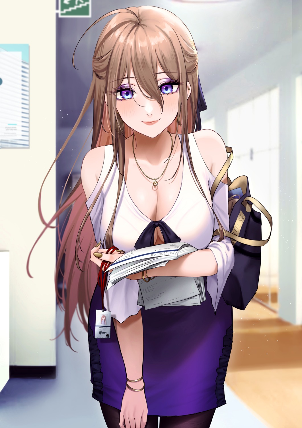 bra, breast_hold, cleavage, expulse, nana_(expulse), pantyhose