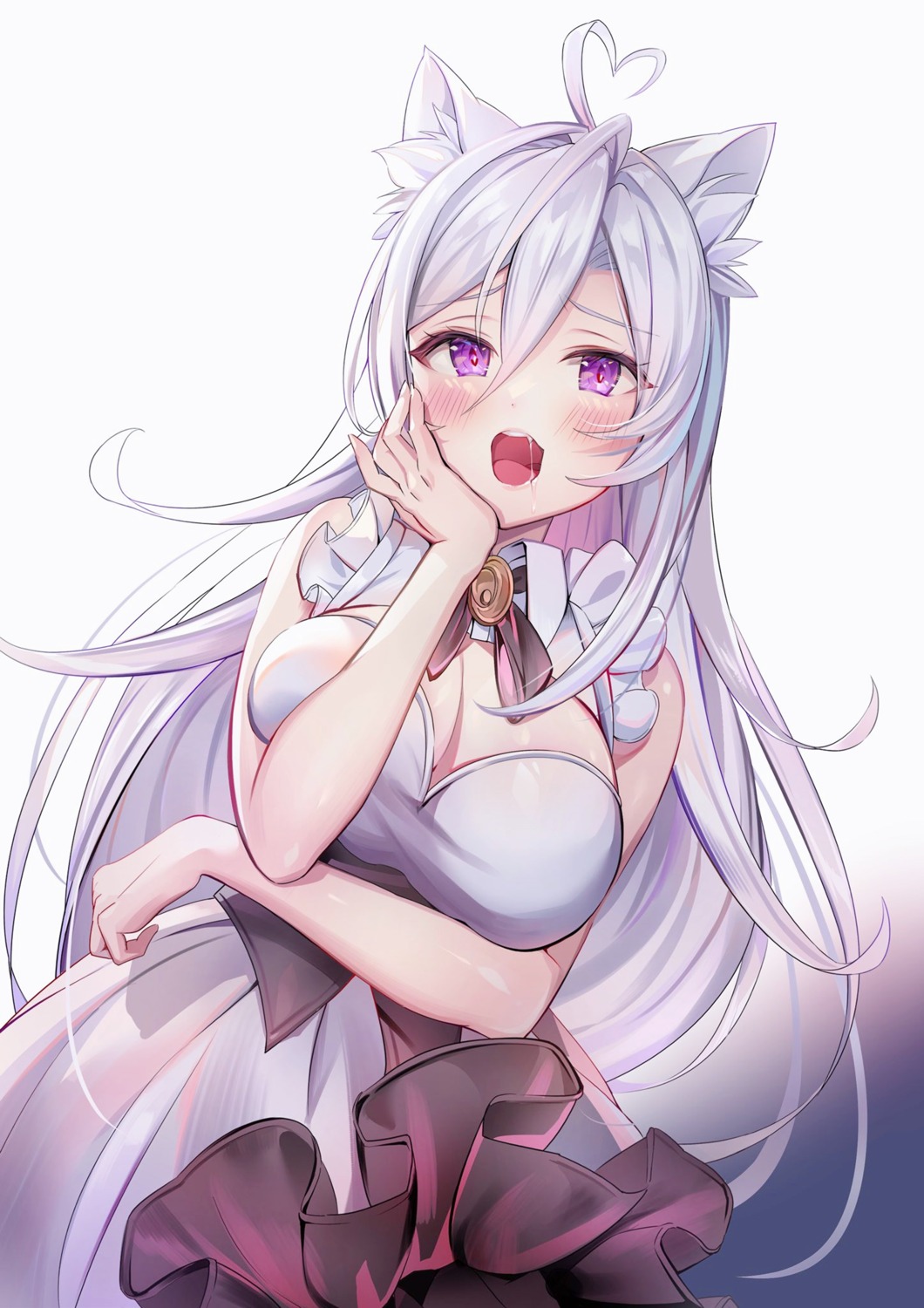 animal_ears, cleavage, luna_nyann, nekomimi