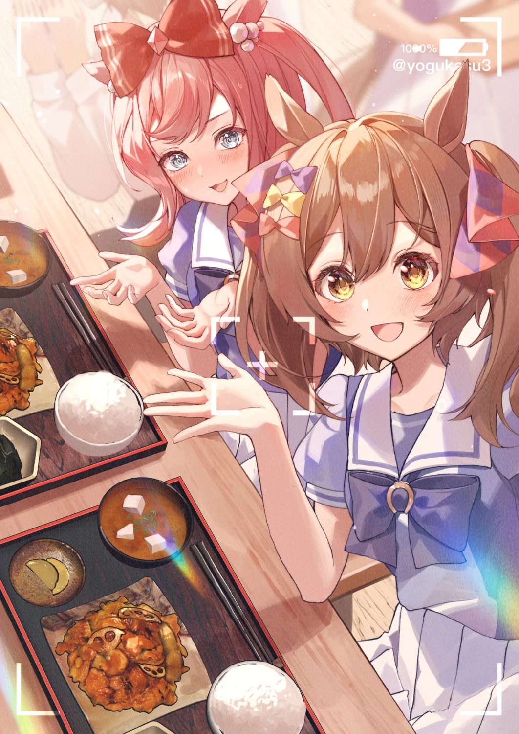 agnes_digital_(umamusume), animal_ears, seifuku, smart_falcon_(umamusume), uma_musume_pretty_derby, yogukasu