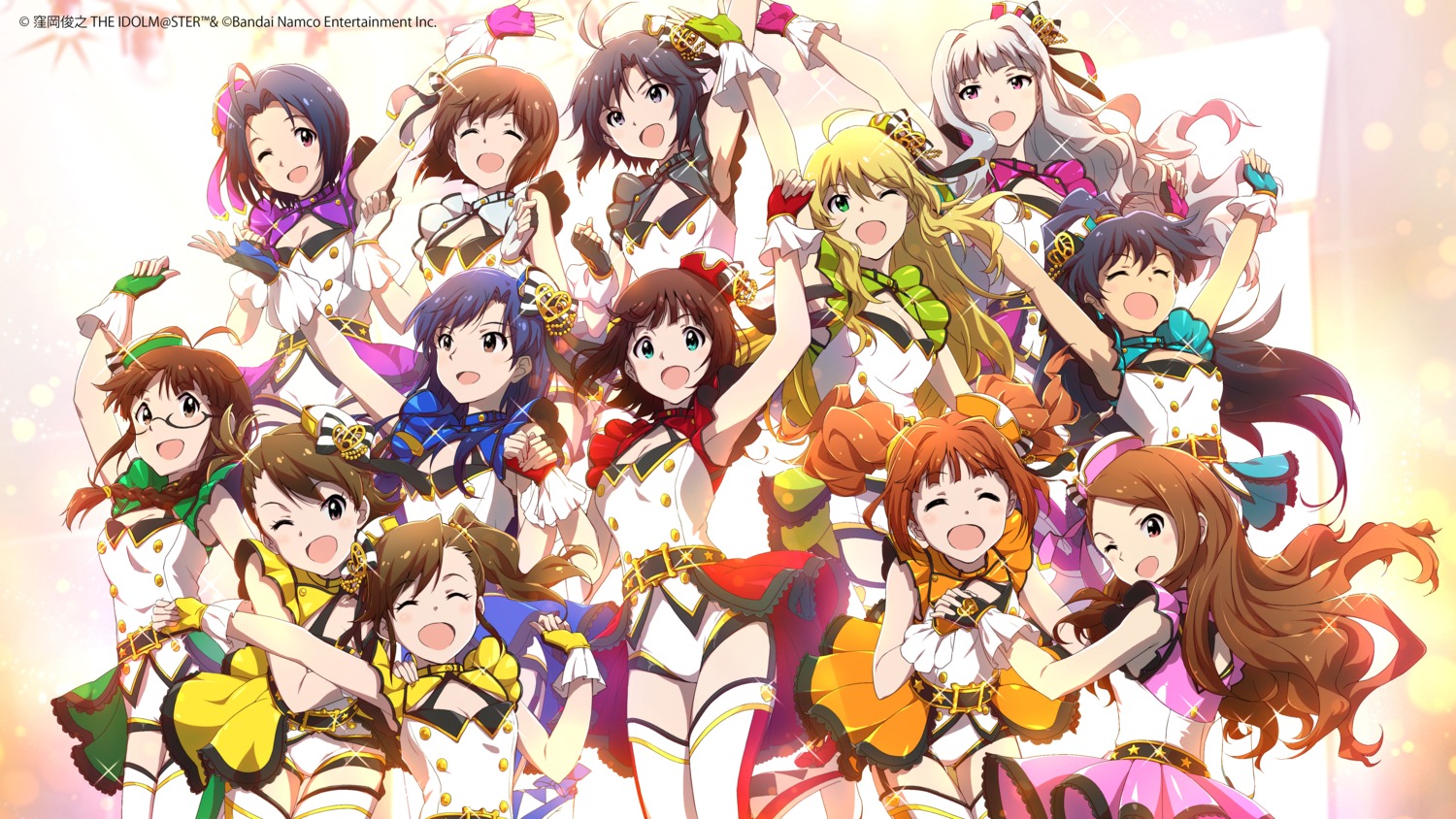 akizuki_ritsuko, amami_haruka, cleavage, futami_ami, futami_mami, ganaha_hibiki, hagiwara_yukiho, hoshii_miki