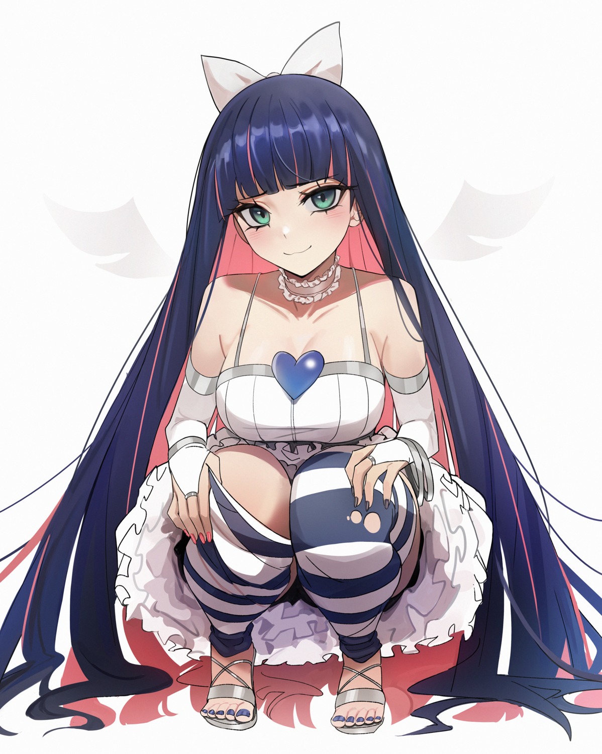 dress, kiritzugu, panty_&_stocking_with_garterbelt, stocking, thighhighs, torn_clothes, undressing